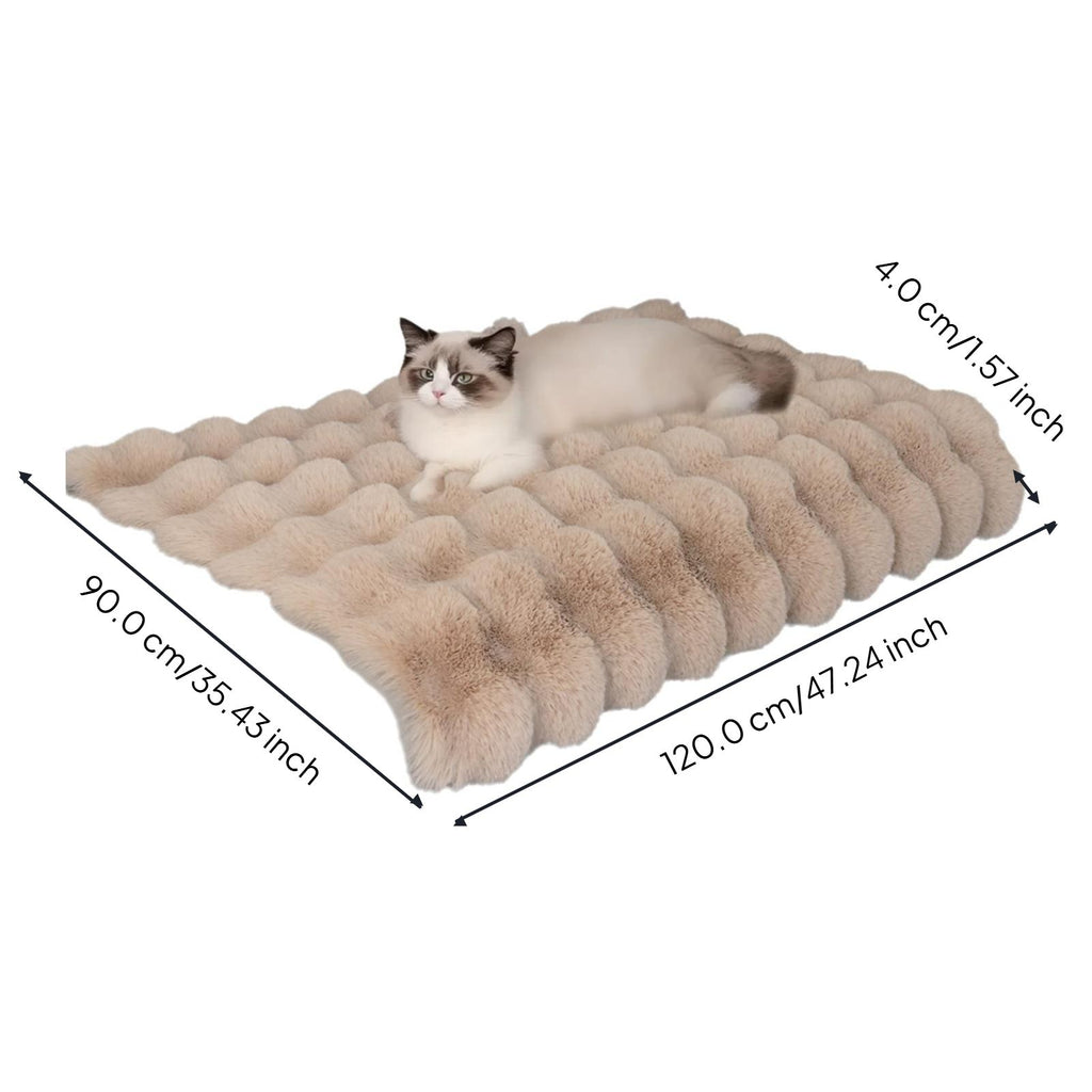 Plush Fleece Pet Bed Mat, Soft, Warm, Washable, Indoor Pad