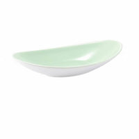 Boat-Shaped Serving Dish Ceramic Look Boat Shaped Serving Tray Shatter-Resistant Oval Melamine Plate for Restaurants, Chefs, Commercial Use, Hotel
