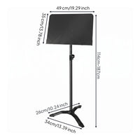 Foldable Music Stand Telescoping Pole Folding Music Stand Sturdy