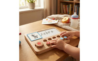 Alphabet Board Toy Educational Math Learning Board Removable Tokens for Children