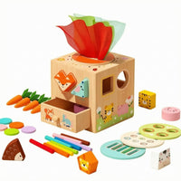 Educational Activity Cube Fine Motor Skills Wooden Activity Cube Educational for Children