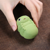 Tea Pet Segmented Body Zisha Clay Tea Pet Big Eyes for Display