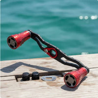 Fishing Reel Improvement Handle Aluminum Alloy Carbon Fiber Reel Handle Lightweight
