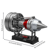 doubleSpool Turbofan Model Layered Rotor-Style Metal Turbofan Model Detailed