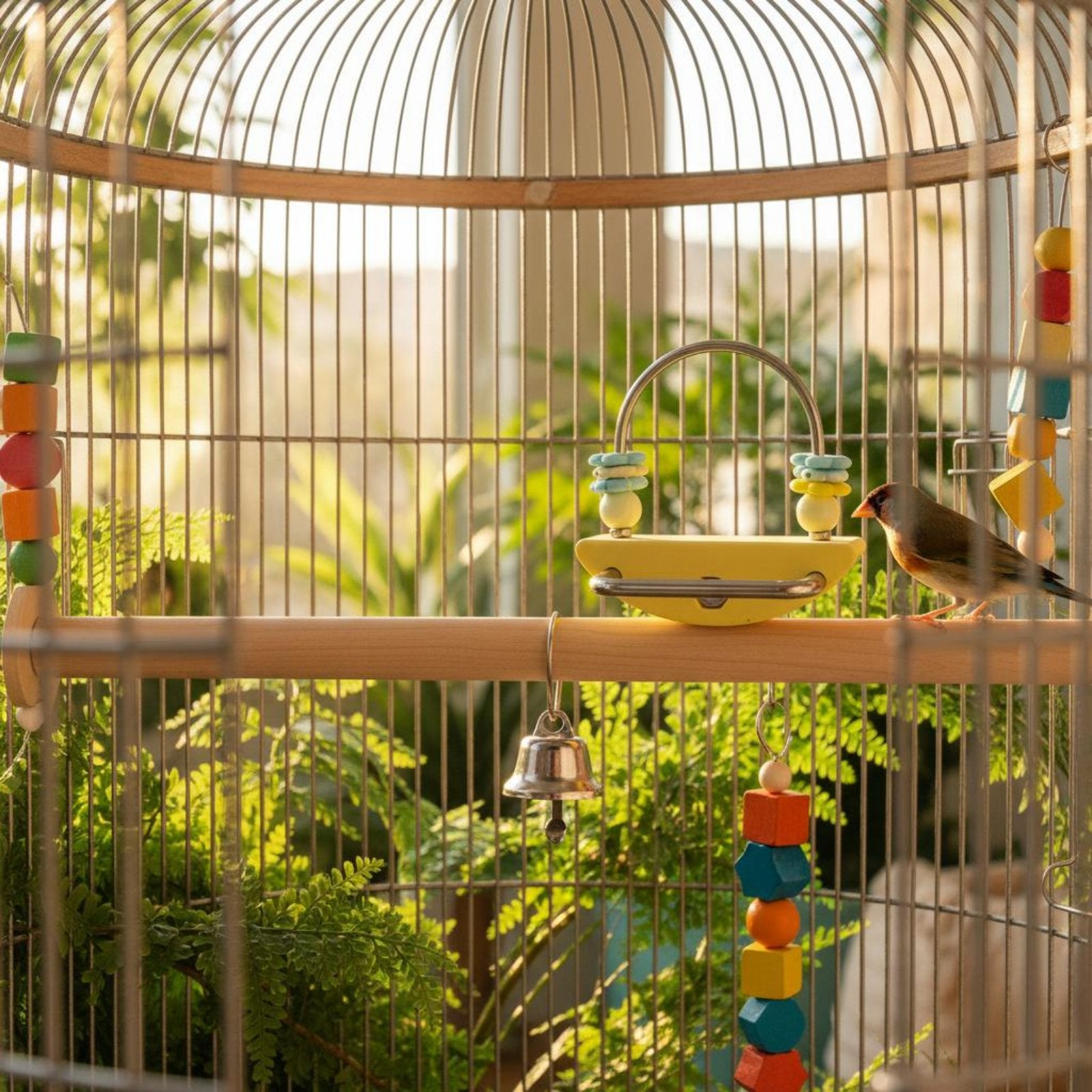 Parrot Chewing Toy Boredom Relief Bird Enclosure Stand Easy Installation