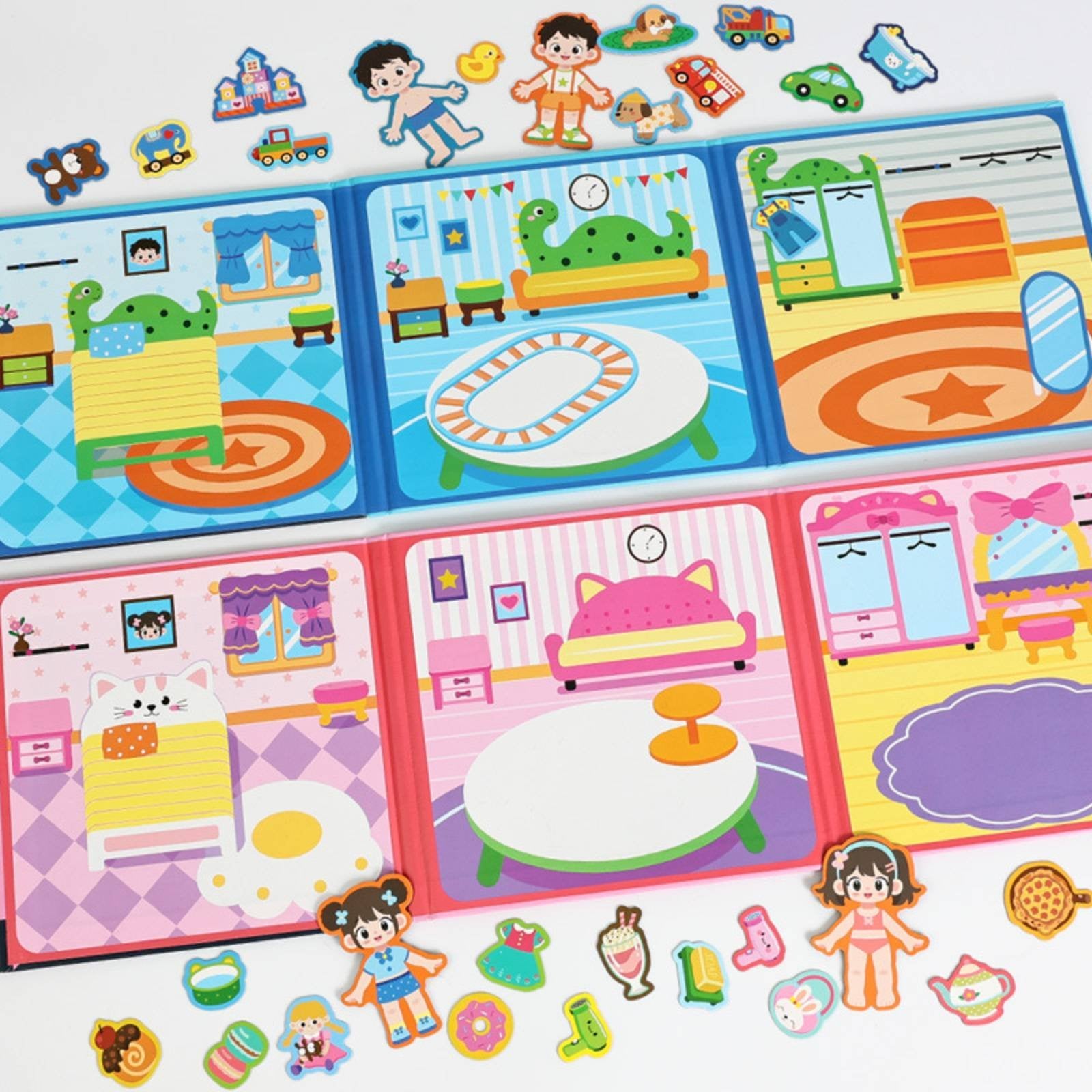 Quiet Book Interactive Pages Busy Book Colorful Design for Home, Preschool