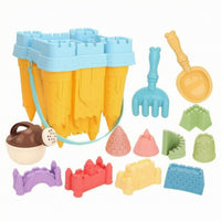 13 Pieces Sandcastle Building Kit Thickened Plastic Castle Pail Set