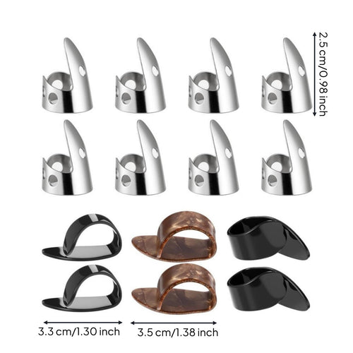 14 Pieces Banjo Finger Picks Thumb Finger Picks Comfortable Thumb Pick