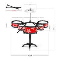 Kids Drum Set Standing Frame Children's Instrument Drumsticks