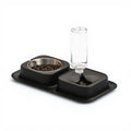 Spill-resistant dual pet feeder