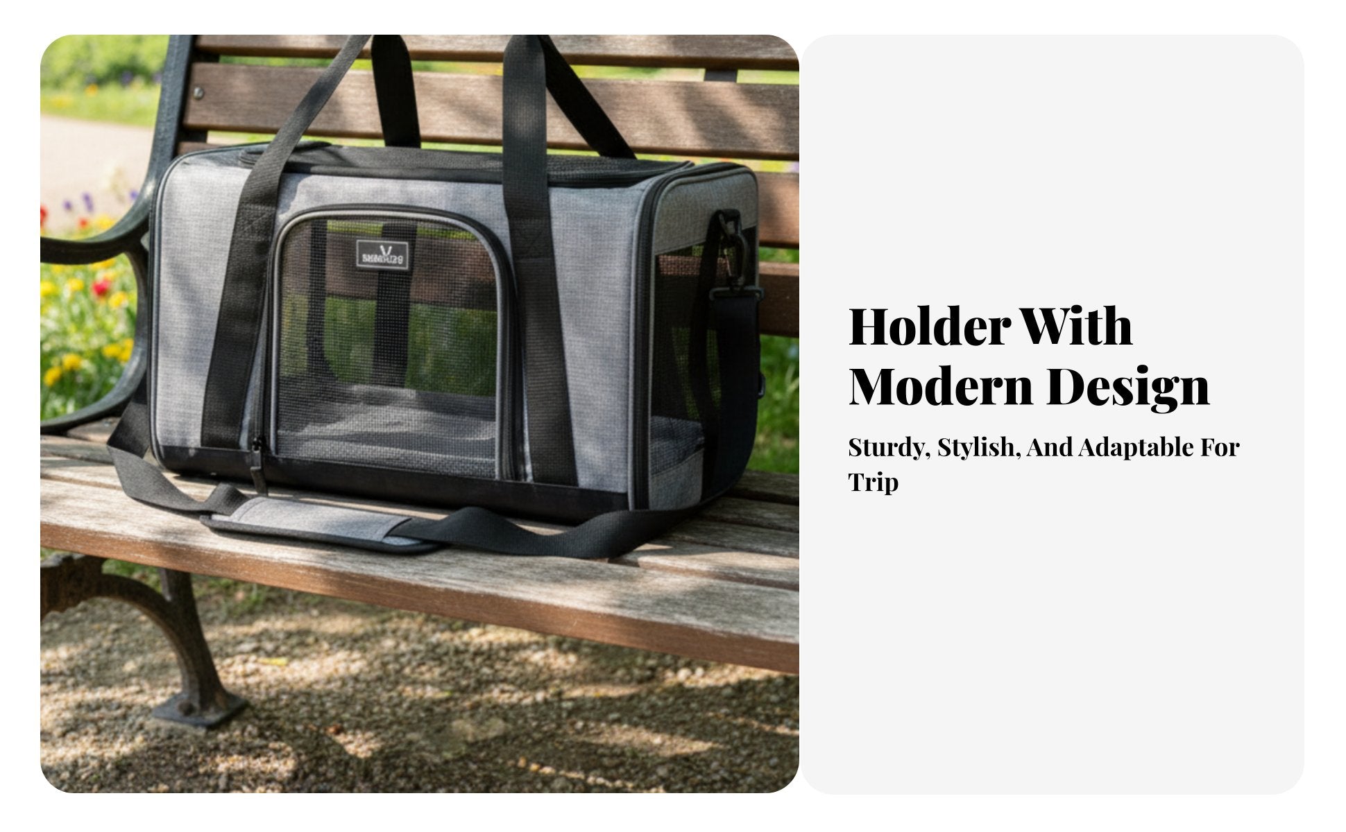 Soft-Sided Pet Carrier Adjustable Shoulder Strap Underseat Pet Travel Bag