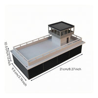 Garage Building Model Geometric Design Toy Display Realistic Details