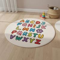 Abc Learning Rug Soft Room Furnishing Stitched Border for Bedroom