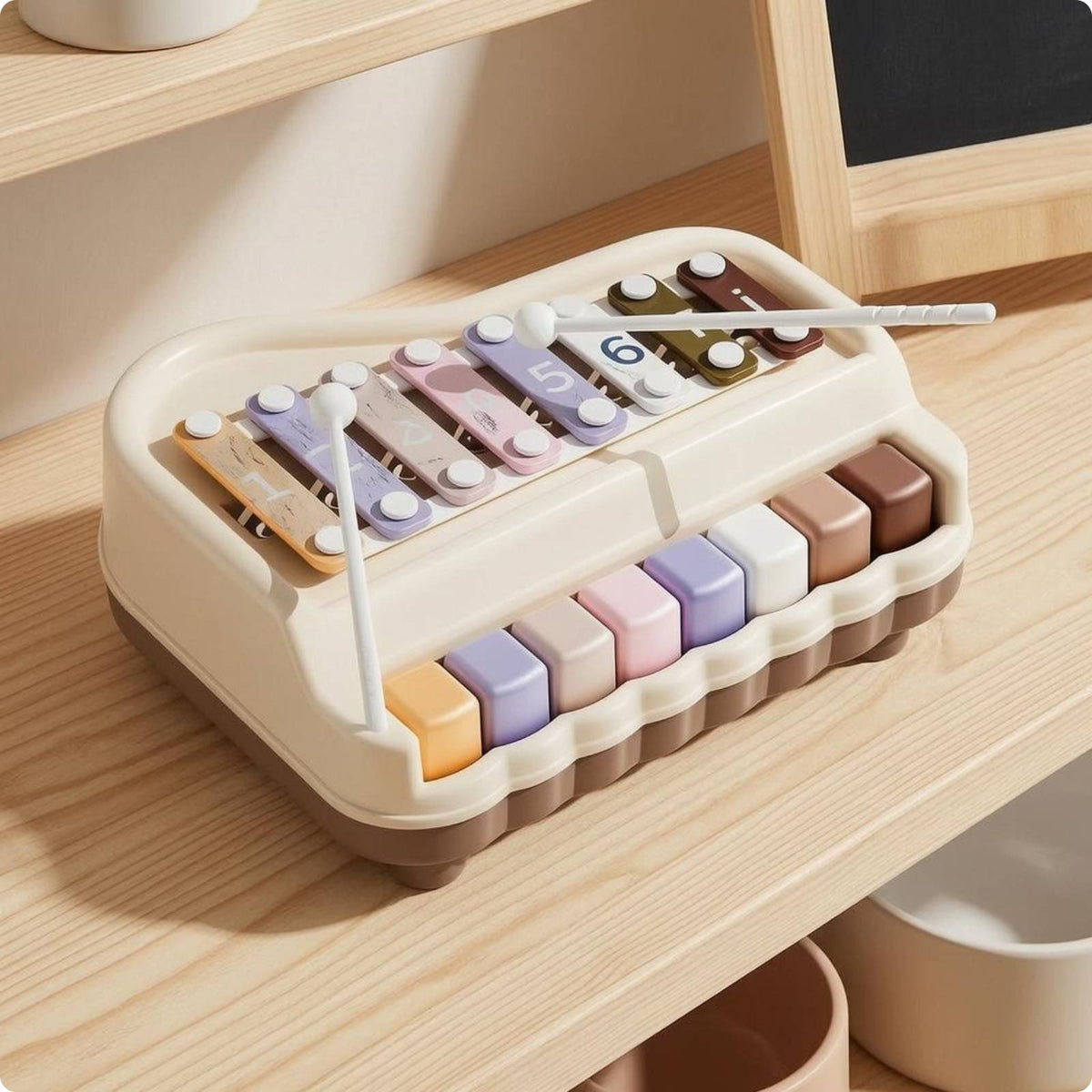 2 in 1 Piano Xylophone Educational Piano Key Xylophone Sensory