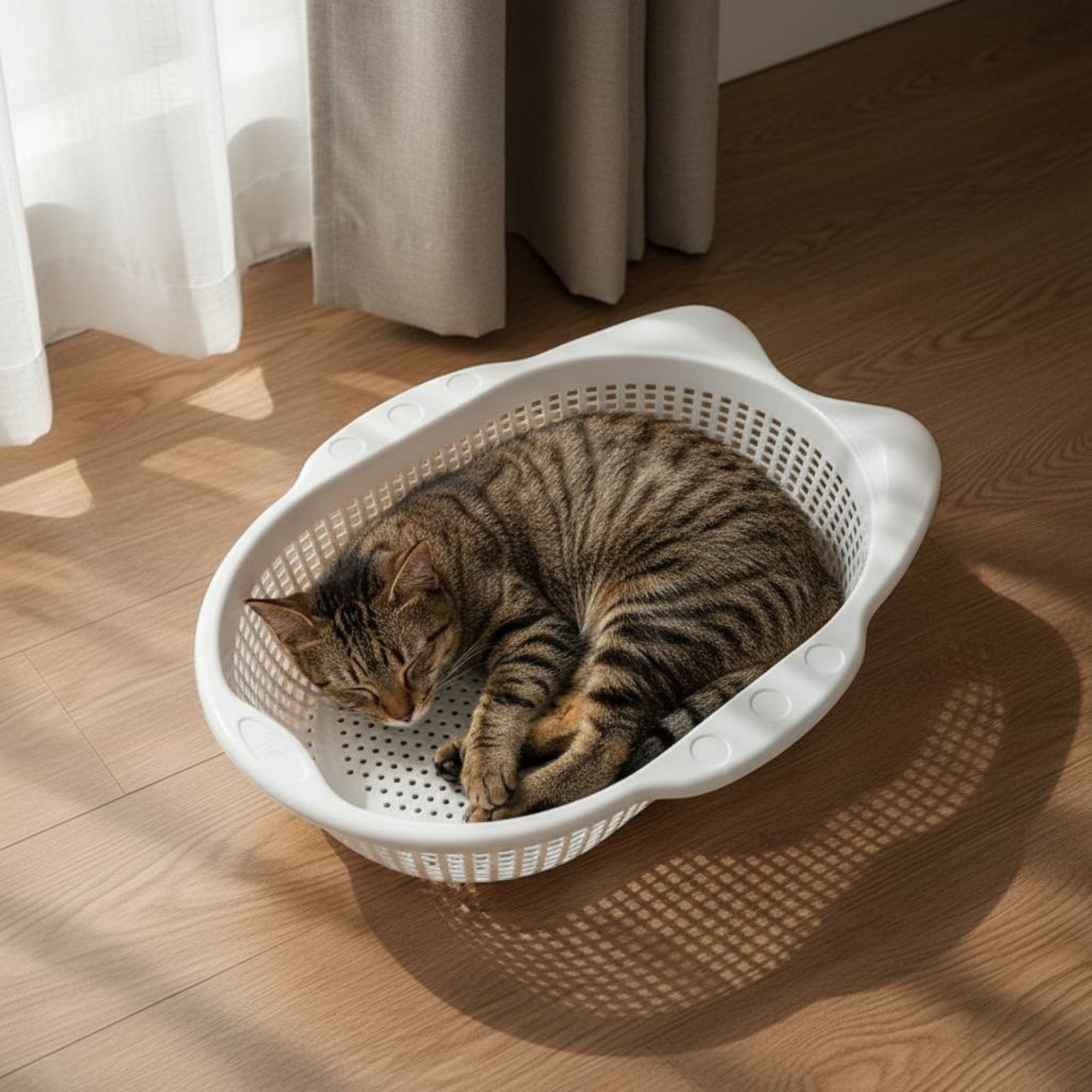 Plastic Feline Basket Thickened Pet Bedding Easy to Clean for Indoor, Cats