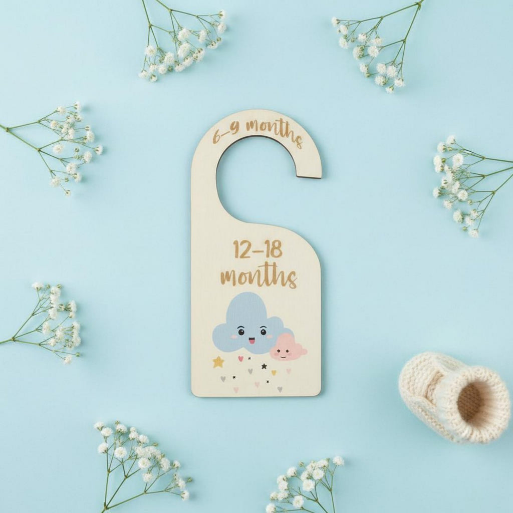 9 Pieces Baby Closet Dividers Sturdy Wood Wooden Closet Dividers