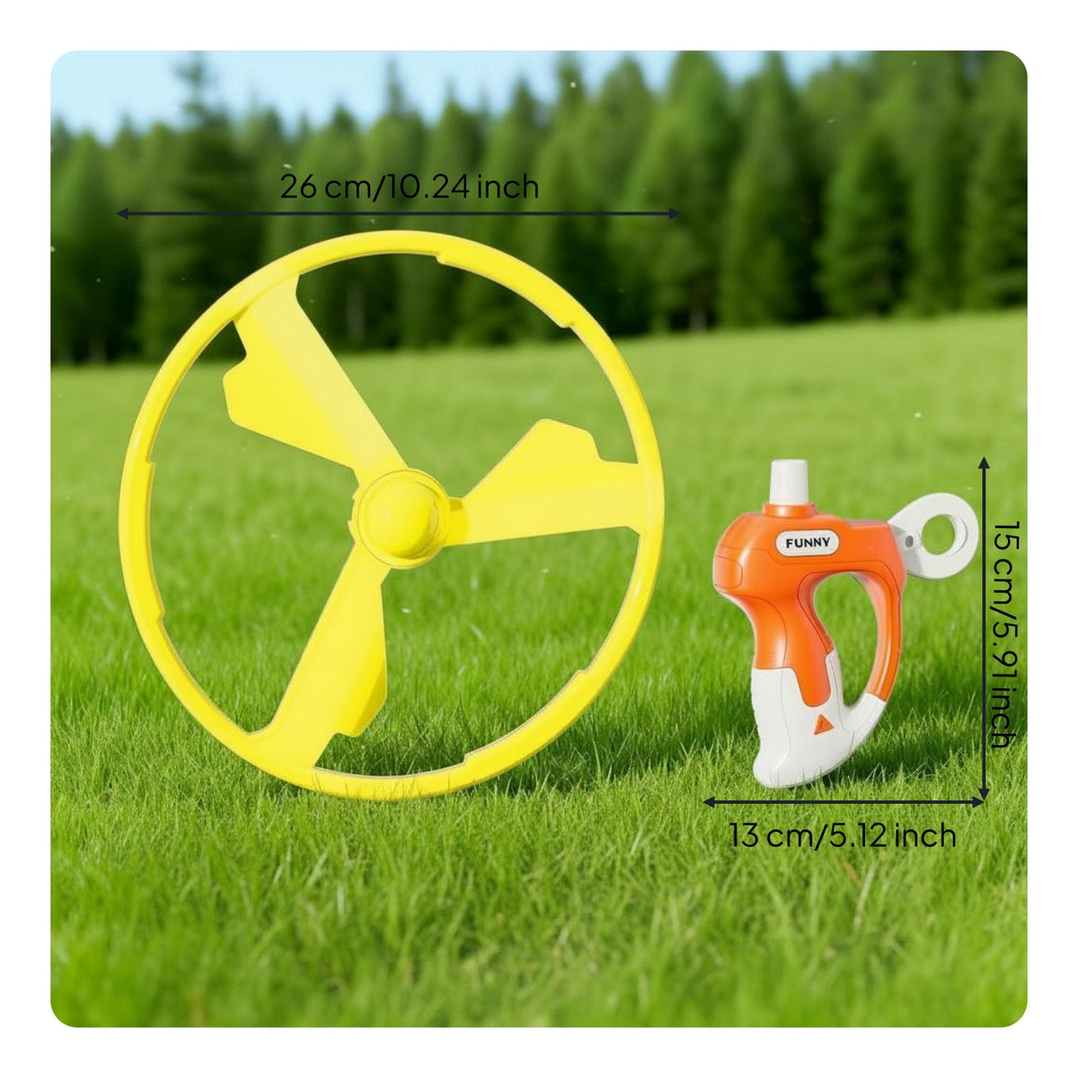 Soaring Saucer Launcher Sturdy ABS Material Pull String Flying Toy Safety Design