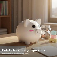 Piggy Bank Creative Gift Cartoon Pig Bank Fun Toy Pig Box for Kids, Children, Nursery, Bedroom Decor