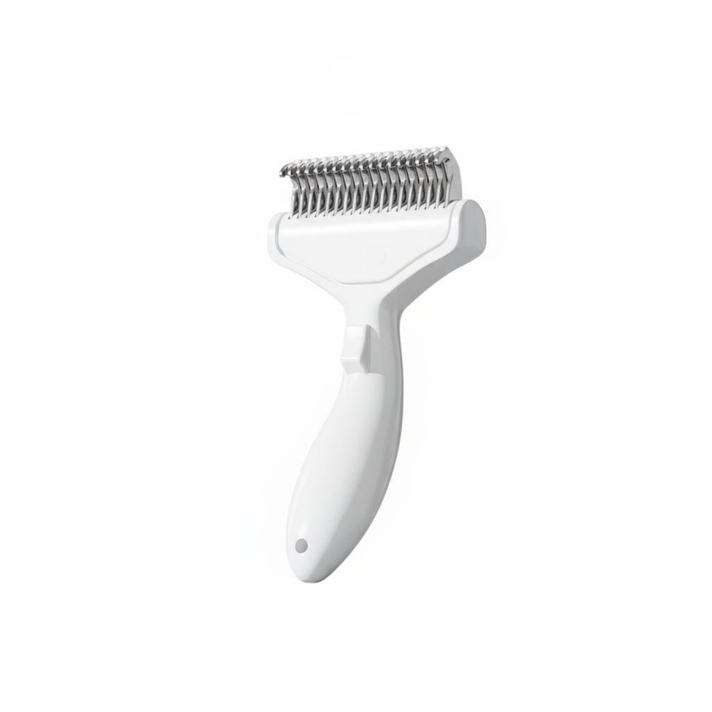 Cat Brush and Pet Hair Remover for Dog Grooming, Self-Cleaning Slicker with Release Button, Stainless Steel Comb, Short-Haired Dog Brush