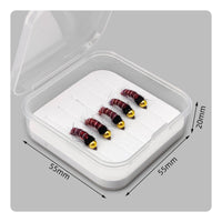 Caddisfly Nymph Lure Realistic Design Bead Head Nymph Fly for River