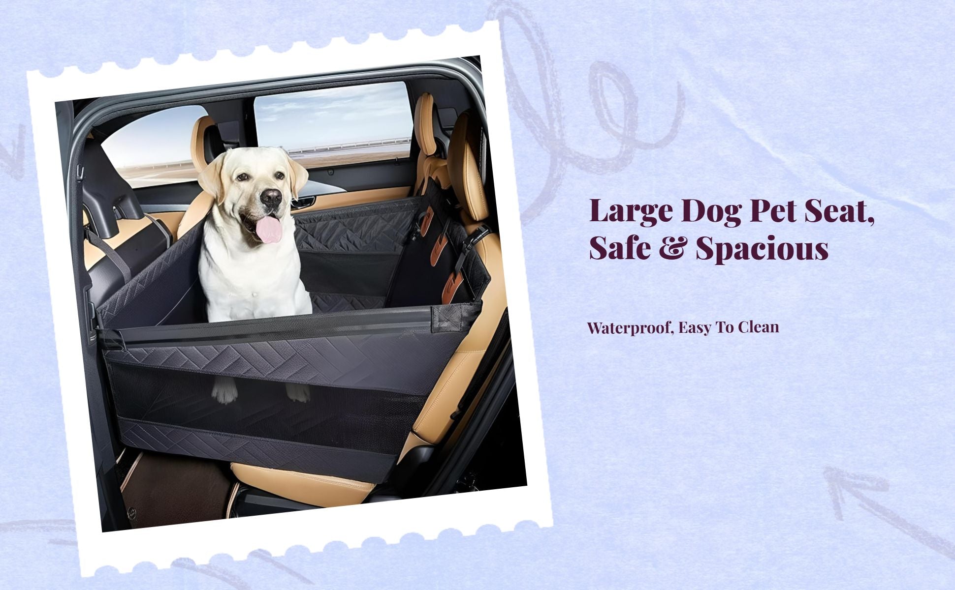 Waterproof dog car seat booster