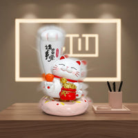 Fortune Feline Figurine Ornament Good Luck Maneki Neko Statue Wealth And
