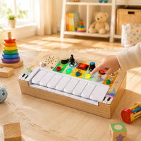 Piano Busy Board LED Lights Music Busy Board Portable for Home, Toddlers
