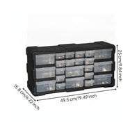 22-Drawer Cabinet Transparent Drawers Multi-Drawer Organizer Compact