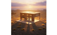 Factory Diorama Detailed LED Lighted Diorama Realistic Model for Office Desk