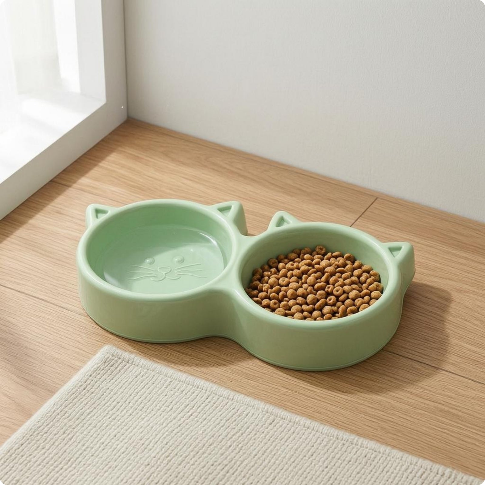 Double Pet Bowl Lightweight Pet Bowl Easy to Clean for Watering