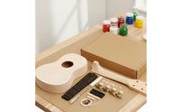 DIY Ukulele Kit Early Music Education Paintable Wooden Ukulele for Beginners