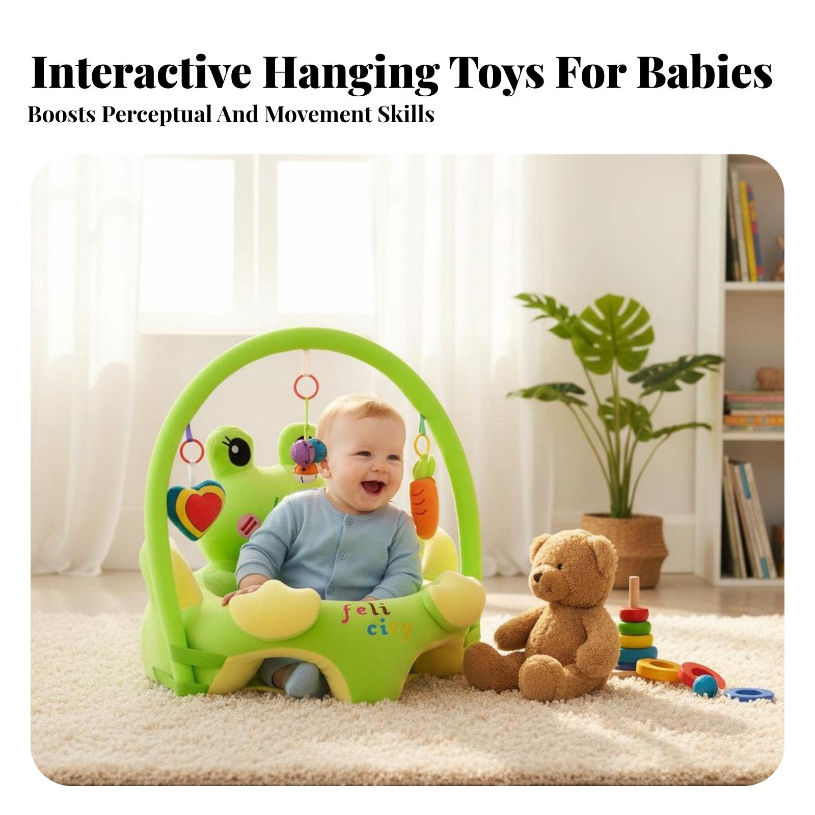 creatureShaped Sit-up Assistant Machine Washable Baby Seat Easy to Wash