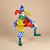 Dangling Leg Clown Ornament Gift Idea Ceramic Clown Doll Carnival Theme