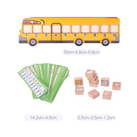 Animal Bus Toy Educational Counting Reasoning Toy Hand-Eye Coordination