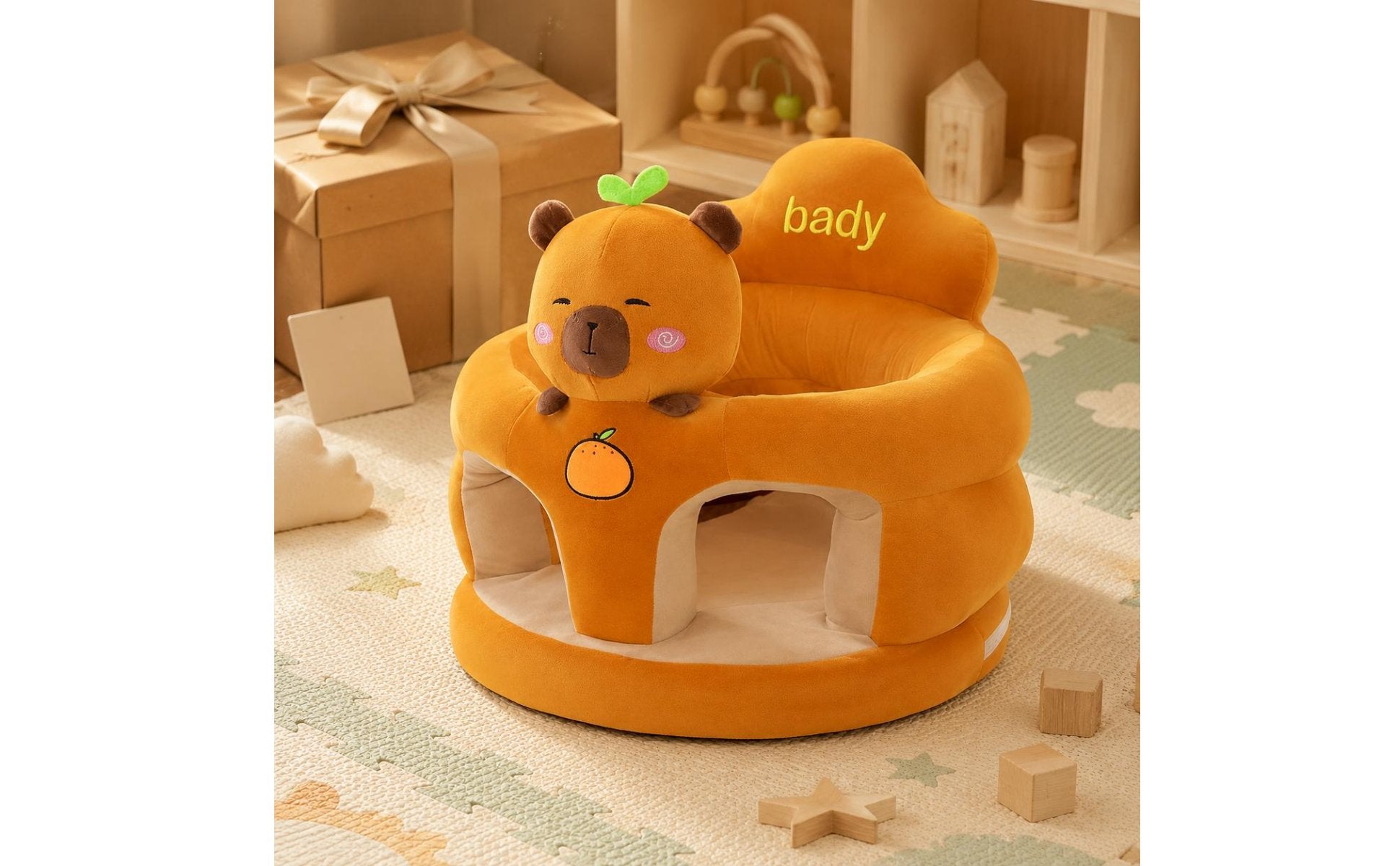 Soft Fabric Baby Sofa PP Cotton Filling Cartoon Baby Chair for Toddlers