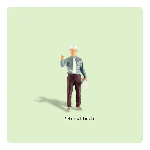 Construction Worker Figurine Bookshelf Decor Resin Scene Figures for Display
