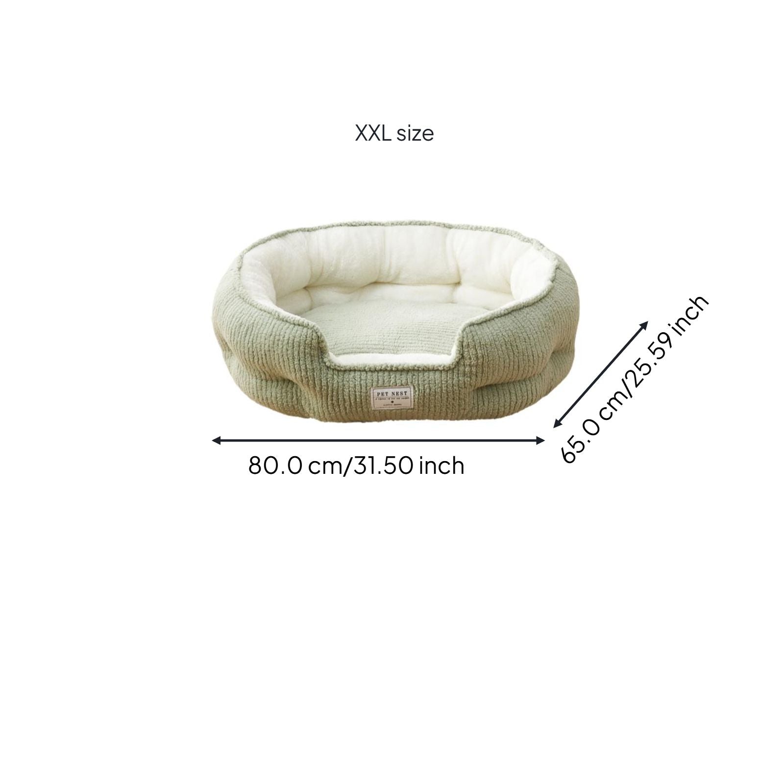 Pet Bed, Cozy Dog & Cat Bed, Plush, Calming, Washable
