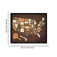 American Travel Chart Puzzle Interactive Decor American Destination Diary Unique Gift United Regions Wall Art Puzzle for Couples
