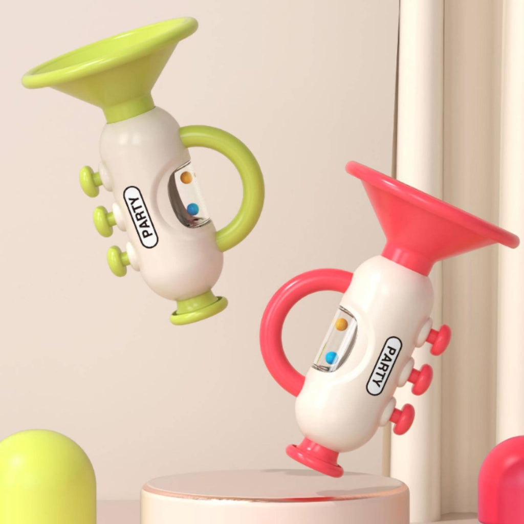 Toy Trumpet Easy to Blow Baby Wind Instrument Toy Portable for Playtime, Infants