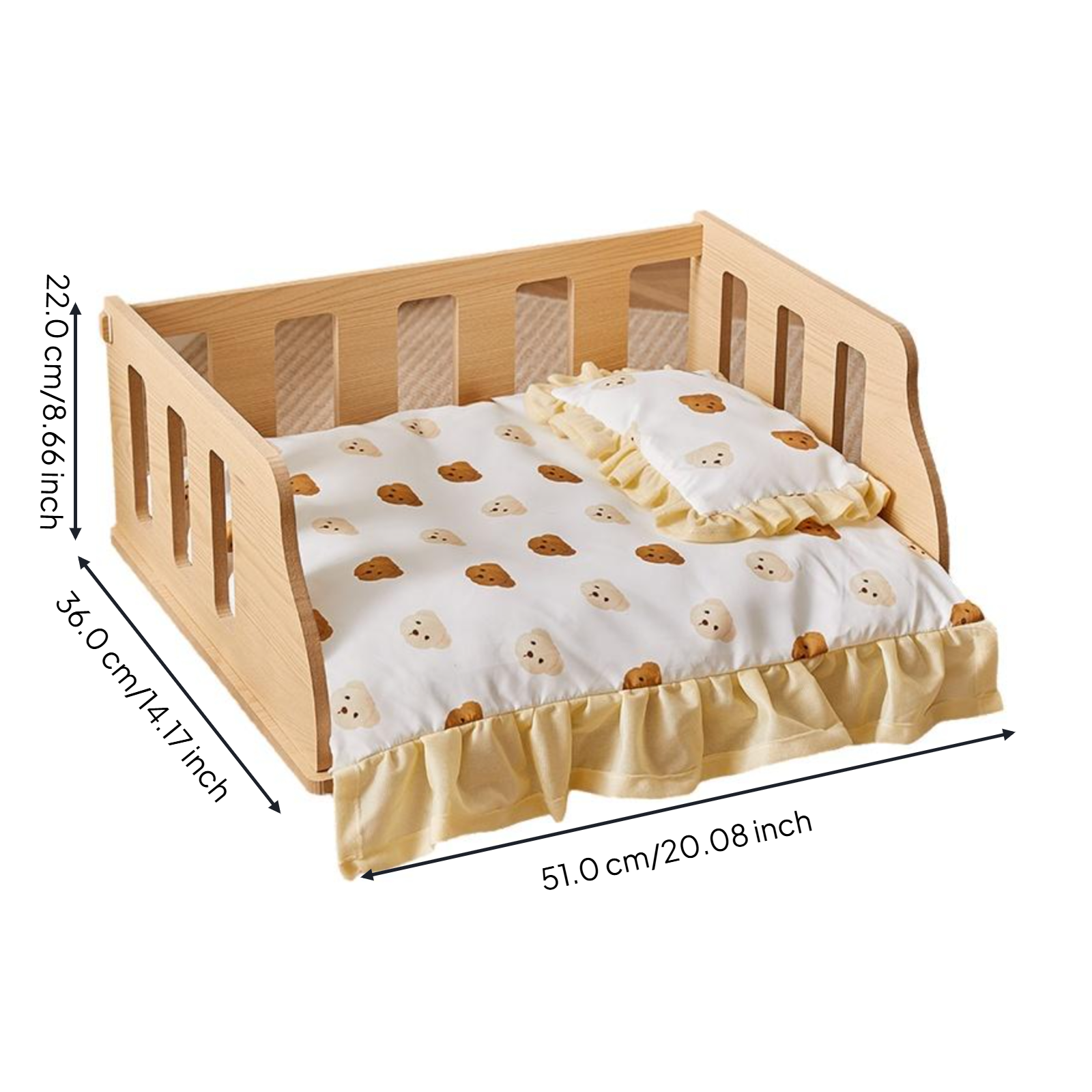 Removable cover pet bed