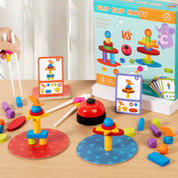 25 Pieces Wooden Clip Stacker Parent-Child Interaction for Playroom, Classroom