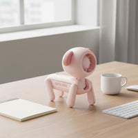 Dog-Shaped Fan Shape-Changing Design Turbine Design Fan Lightweight for Travel