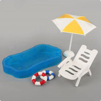 Dollhouse Swimming Pool Set Plastic Dollhouse Pool Set Poolside