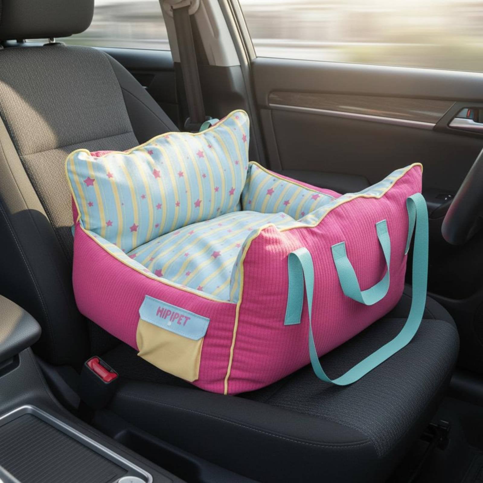 3-in-1 Pet Carrier Bag Soft Padded Dog Booster Seat Adjustable Straps for Cats