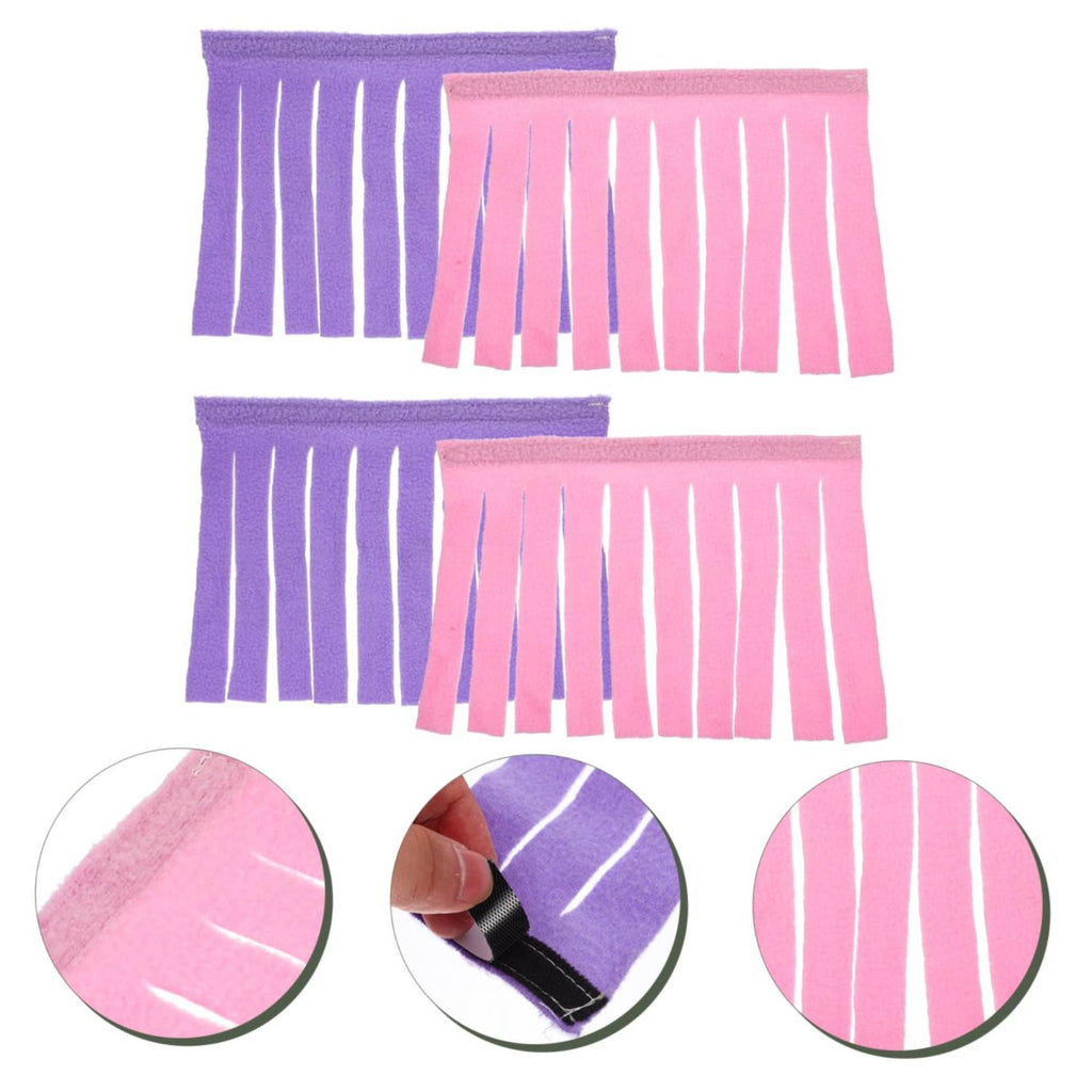 4 Pieces Pet Enclosure Tassel Curtain Provides Shelter for Hamsters, Guinea Pigs