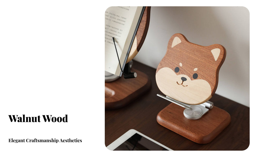 Cartoon Dog Bookrest Sturdy Adjustable Bookstand with Page Holders for Musicians