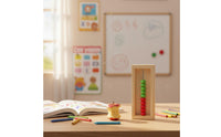 Single-Row Abacus Educational Horizontal Abacus Smooth Sliding Beads Bead Counter Toy for Preschoolers, Classroom