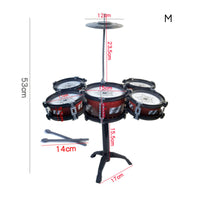 Toy Jazz Drum Kit Educational Gift Beginner Percussion Set for Children