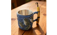 Fishing Mug Easy to Clean Fishing Rod Handle Mug Hot and Cold Drinks for Anglers