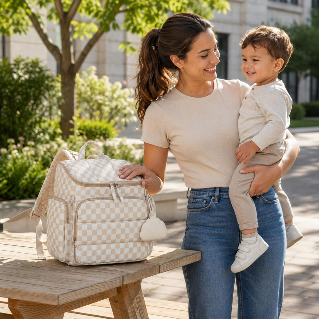 Diaper Backpack Insulated Diaper Bag Backpack Organized Compartments